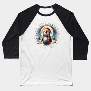 Festive Penguin Baseball T-Shirt